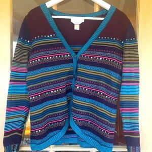 Christopher and banks, size Large multi color 100 percent cotton